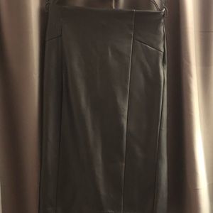 Faux leather pencil skirt